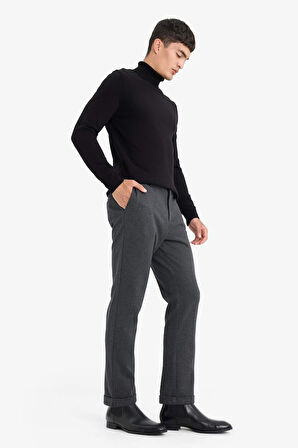 Tailored Regular Fit Düz Paça Penye Pantolon