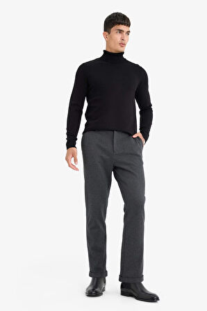 Tailored Regular Fit Düz Paça Penye Pantolon