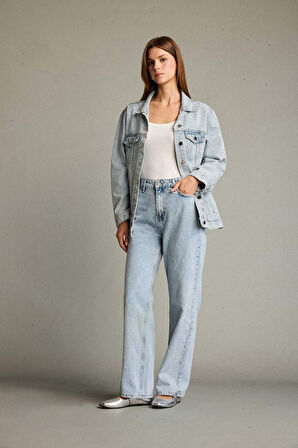 Relax Fit Geniş Bol Paça Jean Pantolon 