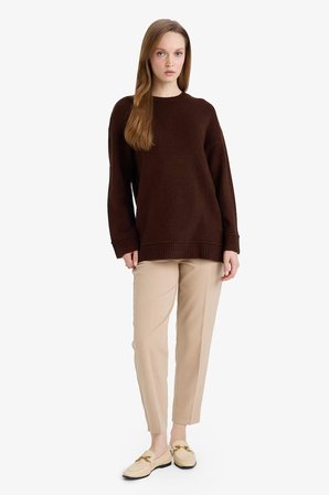 DeFacto Loose Fit Bisiklet Yaka Triko Kazak Tunik G6912AX25WNBN468