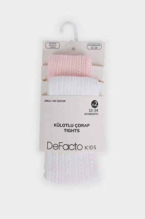 Kız Bebek 2'li 60 Denye Külotlu Çorap
