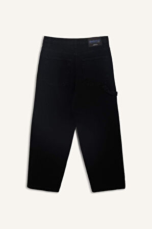 Skater Fit Geniş Kalıp Yüksek Bel Geniş Paça Jean Pantolon
