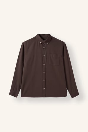%100 Pamuk Regular Fit Polo Yaka Oxford Basic Uzun Kollu Gömlek
