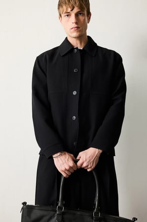 Regular Fıt Polo Yaka Astarlı Blazer Ceket