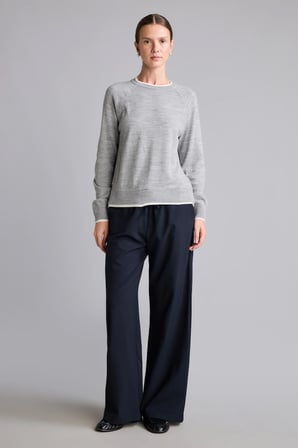 Wide Leg Beli Lastikli Bağcıklı Cepli Kumaş Palazzo Pantolon