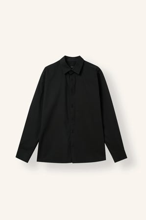 Regular Fıt Polo Yaka Pamuklu Uzun Kollu Gömlek