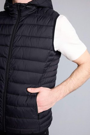DeFacto Su İtici Slim Fit Kapüşonlu Yelek N4652AZ26AUBK27