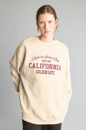 Oversıze Baskılı Sweatshirt