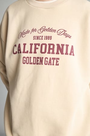 Oversıze Baskılı Sweatshirt