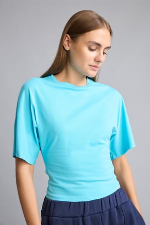 Slim Fit Bisiklet Yaka Kısa Kollu Basic Tişört