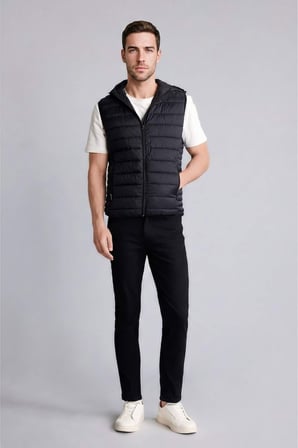 Su İtici Slim Fit Kapüşonlu Yelek