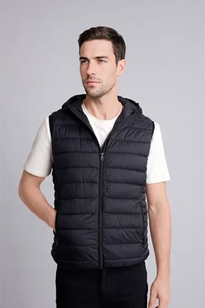 Su İtici Slim Fit Kapüşonlu Yelek