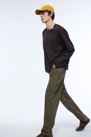 Baggy Fıt Normal Bel Geniş Paça Jean Pantolon