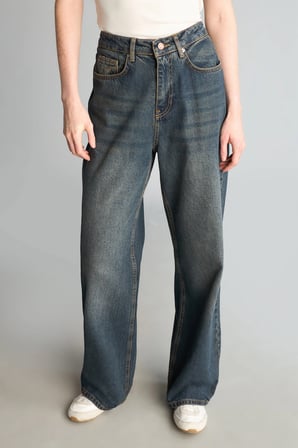 Straight Orta Bel Boru Paça Jean Pantolon