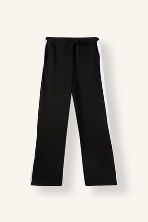 Straıght Fıt Cep Detaylı Beli Lastikli Düz Paça Uzun Sweatshirt Kumaşı Sporcu Pantolon