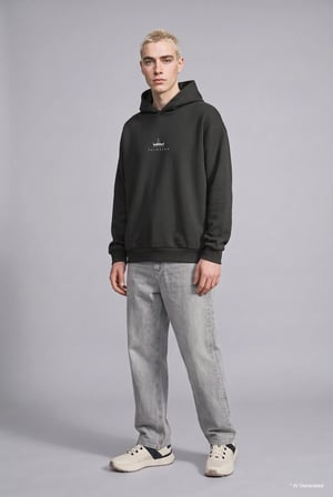 Vikings Valhalla Boxy Fit Kapüşonlu Baskılı Sweatshirt
