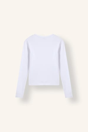 %100 Pamuk Slim Fit Bisiklet Yaka Düğmeli Ribana Uzun Kollu Basic Hırka