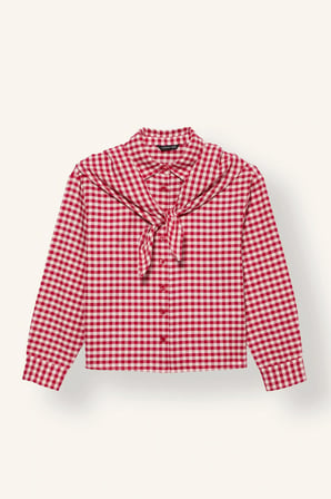 Relaxed Fit Pötikare Flanel Uzun Kollu Gömlek Kız Çocuk