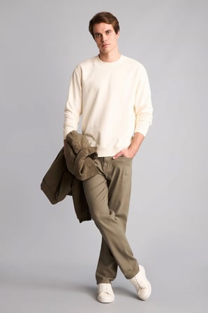 Regular Fıt Bisiklet Yaka Basic Sweatshırt