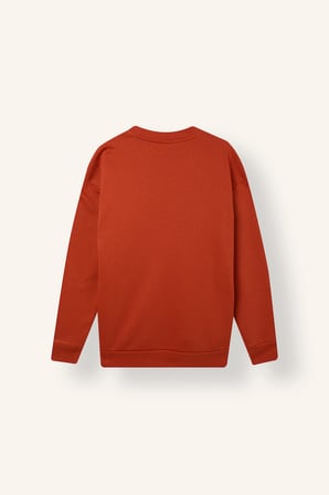 Boxy Fıt Bisiklet Yaka Sweatshirt
