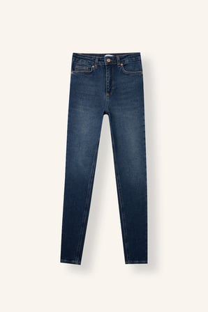 Skinny Fit Yüksek Bel Dar Paça Jean Pantolon