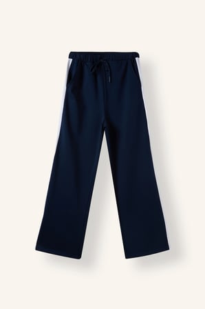 Straıght Fıt Cep Detaylı Beli Lastikli Düz Paça Uzun Sweatshirt Kumaşı Sporcu Pantolon