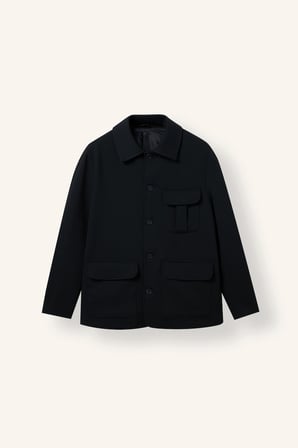 Regular Fit Polo Yaka Tafta Cepli Blazer Ceket