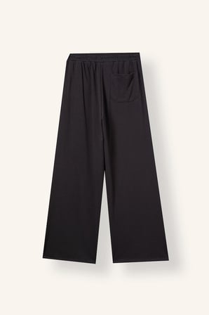 Beli Bağcıklı Wide Leg Geniş Paça Kalın Kumaş Eşofman Altı