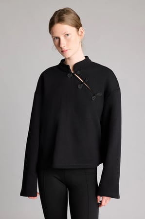 Loose Fıt Yarım Balıkçı Yaka Kalın Sweatshirt Kumaşı Sweatshirt