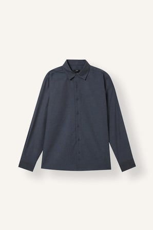 Regular Fit Polo Yaka Dokulu Uzun Kollu Gömlek