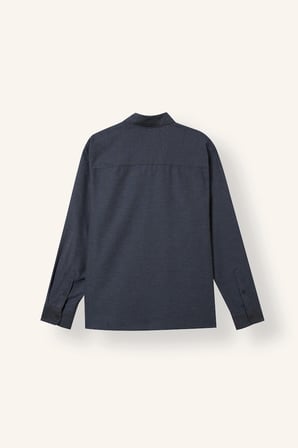 Regular Fit Polo Yaka Dokulu Uzun Kollu Gömlek