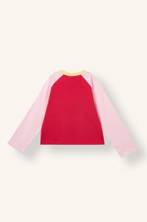 %100 Pamuk Overshırt Fıt Reglan Uzun Kollu Basic Tişört Kız Çocuk