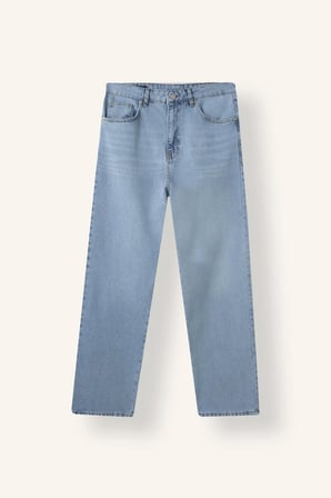 Baggy Fit Normal Bel Geniş Paça Beş Cepli Jean Pantolon