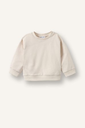 Regular Fıt Bisiklet Yaka Basıc Düz Sweatshirt Kumaşı 2'li Sweatshirt Erkek Bebek