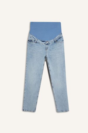 DeFacto Straıght Fıt Beli Lastikli Bilek Boy Jean Yıkamalı Hamile Pantolon H2077AX26SMNM39