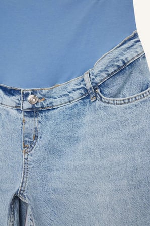 DeFacto Straıght Fıt Beli Lastikli Bilek Boy Jean Yıkamalı Hamile Pantolon H2077AX26SMNM39