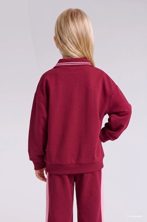 Polo Yaka Cepli Kalın Sweatshirt Hırka Kız Bebek