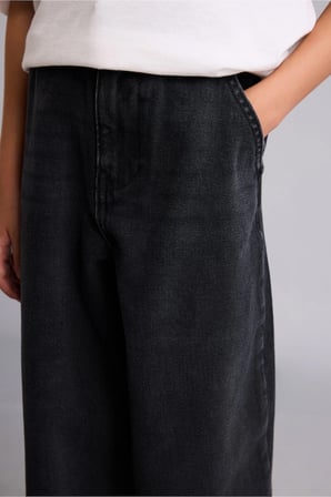 Baggy Fıt Jean Pantolon Kız Çocuk