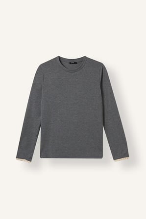 DeFacto Slim Fit Bisiklet Yaka Uzun Kollu Penye Basic Tunik I2976AX26AUGR210