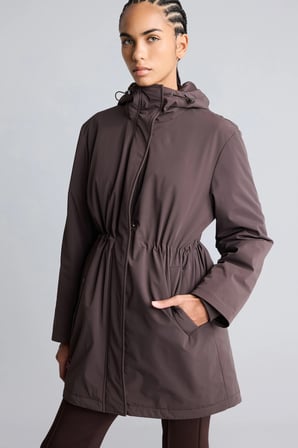 Beli Büzgülü Regular Fit Kapüşonlu Parka