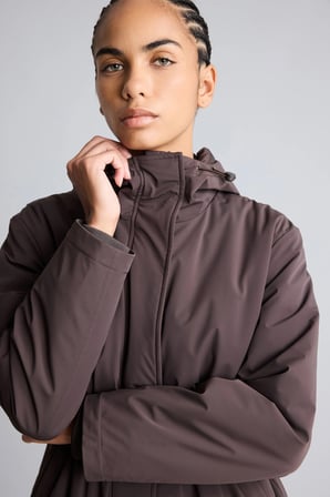 Beli Büzgülü Regular Fit Kapüşonlu Parka