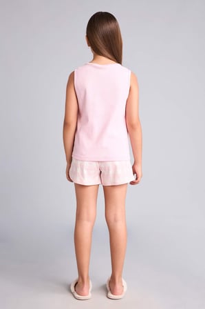 Dısney Lılo & Stıtch Regular Fıt Fitilli Kaşkorse 2'li Pijama Takımı Kız Çocuk