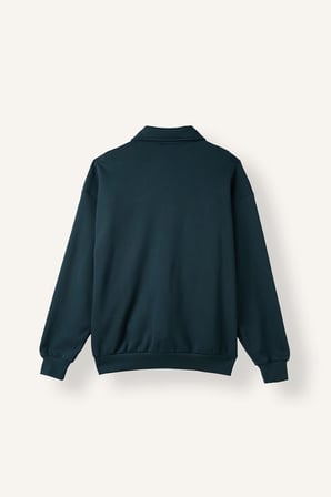 DeFacto Boxy Fit Polo Yaka Fermuarlı Şeritli Sweatshirt Hırka I0631AX26AUGN1051
