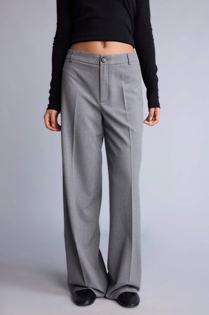 DeFacto Straıght Fıt Fleto Cepli Normal Bel Standart Boy Gri Pantolon F6214AX26AUGR394