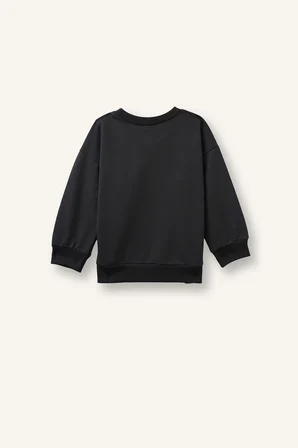 Oversize Kaplan Baskılı ve Yazılı Uzun Kollu Sweatshirt Erkek Bebek