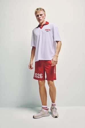 Boxy Fıt Polo Yaka Baskılı Kısa Kollu Polo Tişört