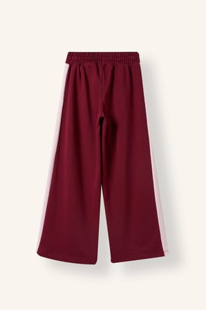 Yan Şeritli Kolej Baskılı Wide Leg Eşofman Altı Kız Çocuk