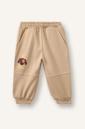 Jogger Fıt İnce Sweatshirt Kumaşı Pantolon Erkek Bebek