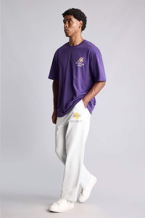 DeFacto NBA Los Angeles Lakers Lisanslı Relax Fıt Jogger Eşofman Altı H8275AX26AUGR519