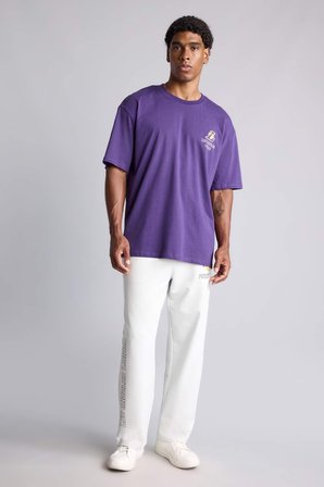DeFacto NBA Los Angeles Lakers Lisanslı Relax Fıt Jogger Eşofman Altı H8275AX26AUGR519